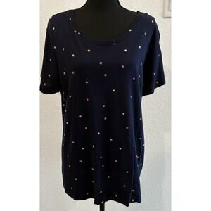 Gap Favorite Tee Short Sleeve Navy Star Print Cotton/Modal Size XXL